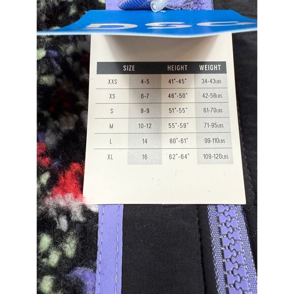 DSG Youth Girls Size L Cozy Fleece Full Zip Jacket Funky Fair Isle NWT - Picture 7 of 11